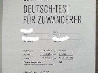 Apply B1 Deutsch Goethe language zertifikat in Munich